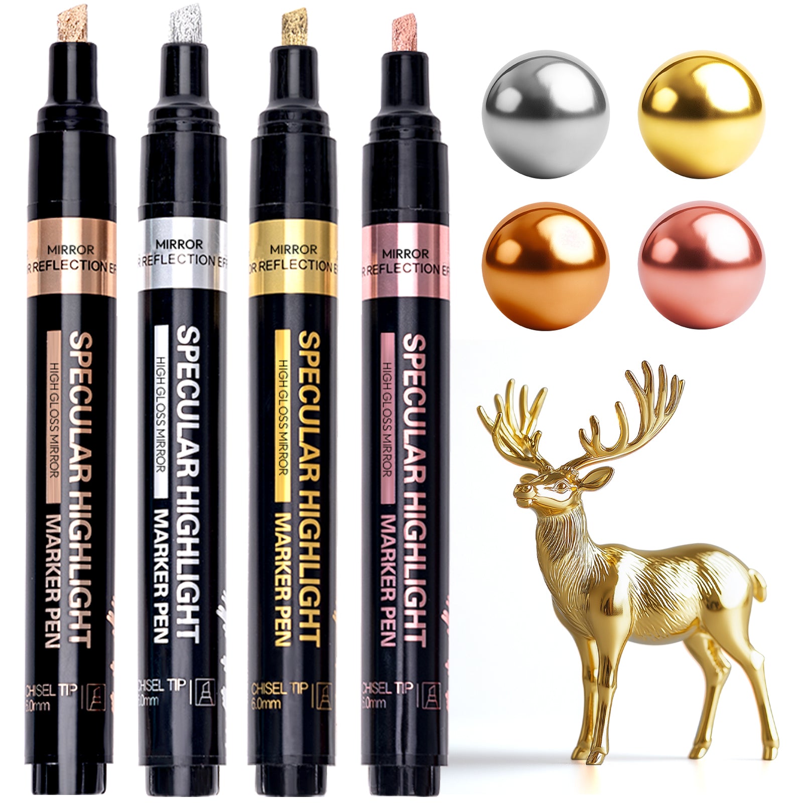 Resiners® Metallic Chrome Paint Markers Pen